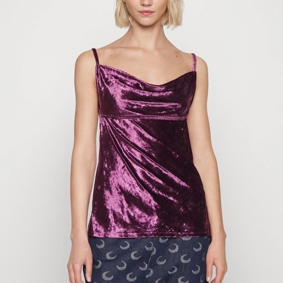 FREE People Purple Fig Jam ALL Night Velvet Tunic Topper, size Small - Picture 3 of 13
